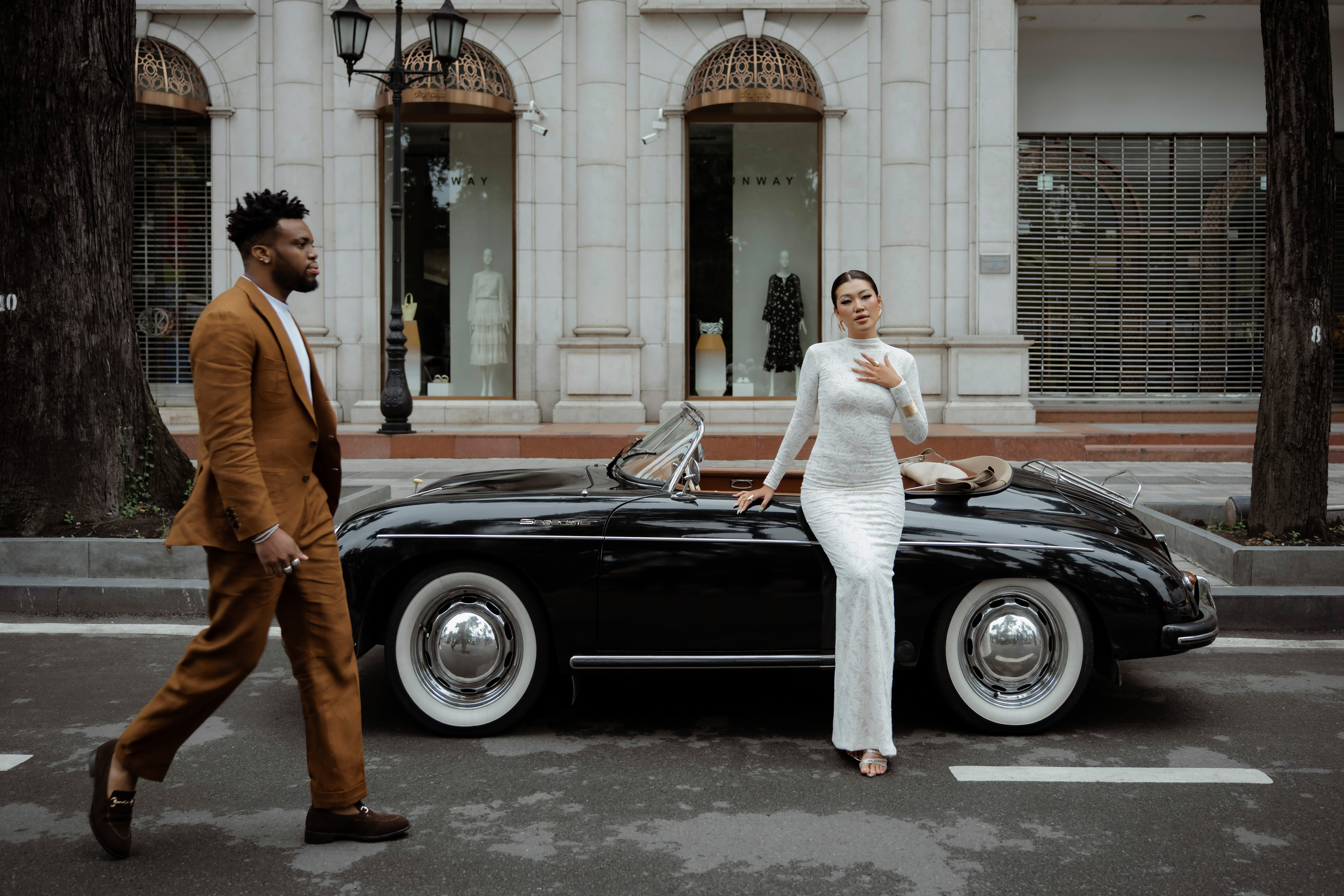 Navy Hopsack — detail